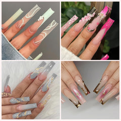 UNA GELLA extensions ongles carrés transparentes prêtes à poser facilement