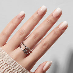 UNA GELLA ongles adhésifs forme carré court, ajustement naturel.