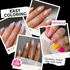 UNA GELLA pointes amande 216pcs couverture claire: effet naturel et couvrant.