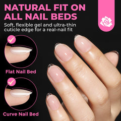 UNA GELLA tips sans traces lors de la pose, transparents et nets.