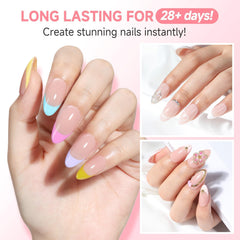 UNA GELLA ongles transparents, look discret et naturel.