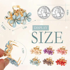 Clip fleurs mini Unbednigt, pétales colorés, parfait pour des coiffures quotidiennes et faciles.