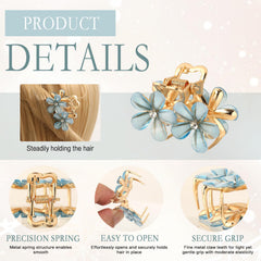 Pinces à cheveux fleurs Unbednigt avec cristaux scintillants, idéal pour des occasions festives.