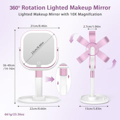 Éclairage à 3 couleurs du miroir Unbednigt, réglable selon l'ambiance
