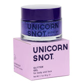UNICORN SNOT Gel paillettes visage et corps violet UV pour un éclat durable.