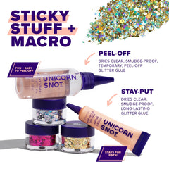 Unicorn Snot Glitter Macro retrait facile avec démaquillant