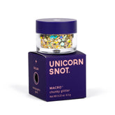 Unicorn Snot Glitter Macro sur visage et corps Solar, éclat durable