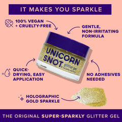 UNICORN SNOT paillettes cosmétiques pour yeux et lèvres avec brillance sans effort.