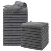 UNIMADE serviettes de salon grises 16x29, absorption rapide pour cheveux mouillés.