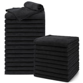 Serviettes UNIMADE Salon noir 16x29, microfibre, absorption rapide pour coiffure et soin.