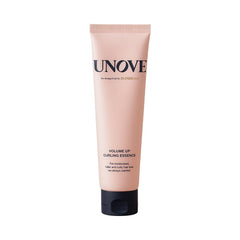 Unove Volume Up Curling Essence, bouteille élégante pour boucles hydratées et volumineuses.