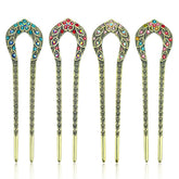 UPABLUNSO pinces en U métal avec strass pour un look élégant.