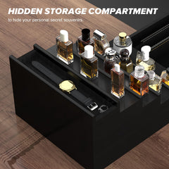 Upcessory étagère parfums noir affichage clair et net.