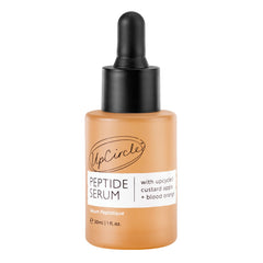 UpCircle sérum peptide, bouteille custard-apple, potentiel raffermissant et hydratant.
