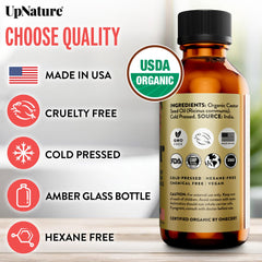 UpNature serum huile ricin cils et sourcils utilisation simple et propre