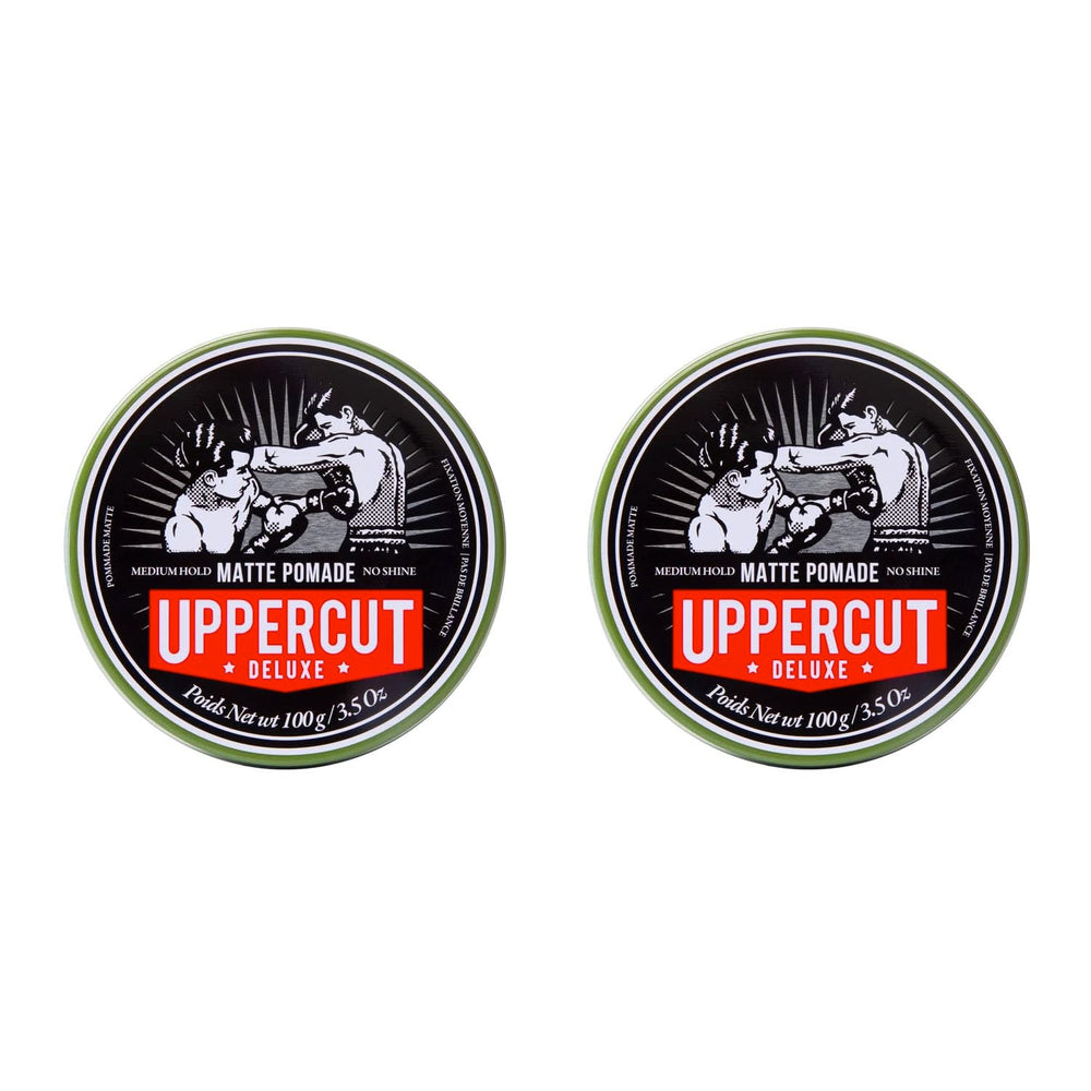 Uppercut Deluxe Pomade à fini mat, bouteille de 100 g prête à l’emploi, look naturel.
