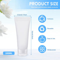 Flacon vide UPSTORE 100 ml en plastique transparent pour cosmétiques faits maison.