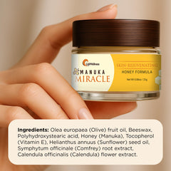 UpWellness Manuka Miracle, crème-visage texture veloutée prête à l'emploi.