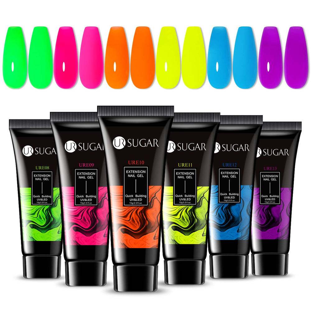Boîte cadeau UR SUGAR Neon Poly Extension prête à offrir pour des ongles brillants.