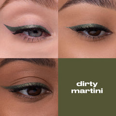 Urban Decay 24/7 Liquid Stick teinte olive métallique pour regard intense.