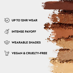 Texture crème veloutée des teintes neutres pour un maquillage facile et longue tenue.