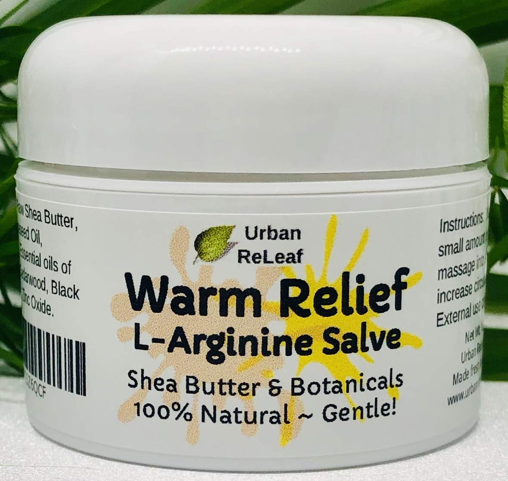 Urban ReLeaf salve arginine, bouteille: chaleur agréable pour stimuler légèrement la circulation.