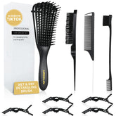 Brosse démêlante UREELIN à 8 dents pour démêler en douceur.