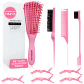 UREELIN ensemble démêlant: brosse à 8 rangs pour démêler en douceur tous types de cheveux