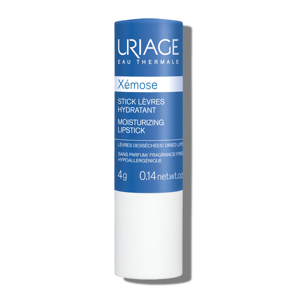 Baume lèvres Xémose d'Uriage ; hydratation durable grâce à l'acide hyaluronique.