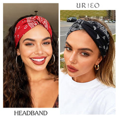Urieo Bandana paisley mode douce, parfait pour compléter une tenue chic.