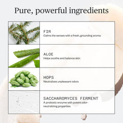Ursa Major Forest Fix aluminum-free formula delivers a dry feel and non-staining results.