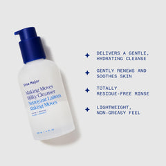 Ursa Major Making Moves Milky Cleanser — arôme gingembre et bergamot pour une sensation tonifiante.