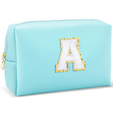 URSKYTOUS trousse initiale bleue ouverte pour ranger le maquillage