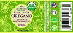 US Organic huile d'origan, arôme herbacé intense, parfaite pour diffuser dans une pièce.