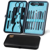 Coffret Utopia Care manucure seize-pieces portable pour voyage pratique.