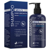 Uttse Biotion Shampoing : bouteille bleu foncé pour densité et vitalité capillaire.