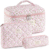 UUYUUY sac maquillage floral, rangement spacieux pour cosmétiques en voyage
