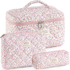 UUYUUY sac maquillage floral, rangement spacieux pour cosmétiques en voyage