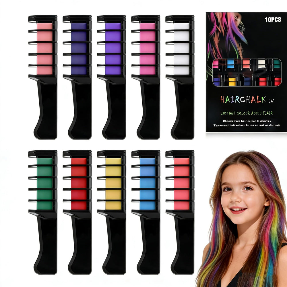 UUZO: peignes de craie pour cheveux ensemble pour des looks éphémères et colorés.