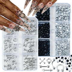 UWETIME perles plastiques plates pour ongles, touche elegante et discreete