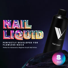 V Beauty Pure Monomer: application lisse pour des ongles nets.