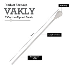 Vakly coton-tige tête extra-large demi-pouce pour application précise.