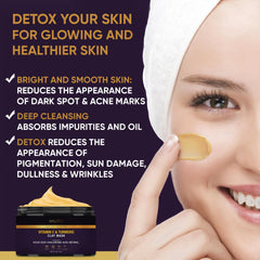VALITIC teint plus lumineux grâce à la vitamine C et curcuma.