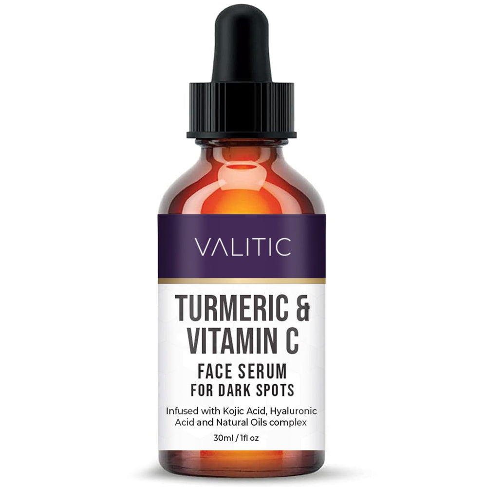 VALITIC Vitamin C Serum bottle showcases brightening properties for radiant skin.