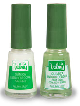 Valmy endurcisseur-ongles ail-citron, flacon visible, renforce rapidement les ongles.