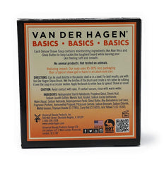 Van Der Hagen Deluxe Shave Soap 3-pack on shelf for budget-friendly grooming
