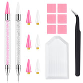 Outil VANALIA stylo pointeur strass double pour pose précise des pierres.