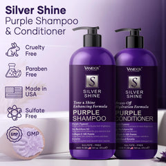 Après-shampooing violet VANIDOX nourrissant en flacon, cheveux doux et faciles à coiffer