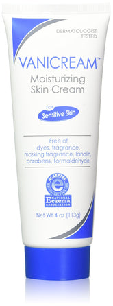 Vanicream Moisturizing Cream being applied for soft, non-greasy hydration on sensitive skin.