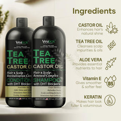 Vanidox après-shampoing huile arbre à thé – soin démêlant pour cheveux souples